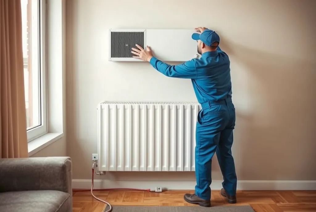 Montaje de emisores para una instalacion de aerotermia